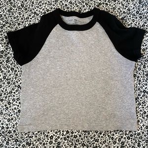 Brandy Melville black & grey Bella top